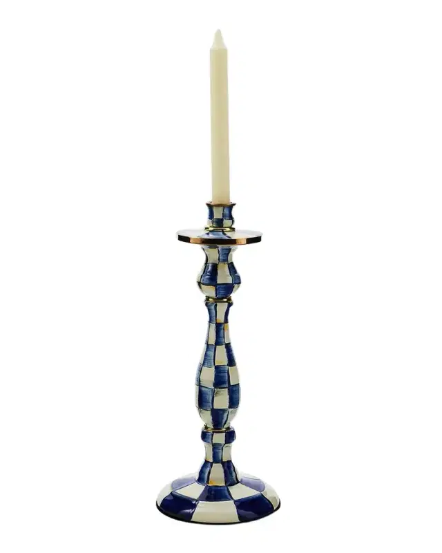 MacKenzie-Childs Royal Check Large Candlestick