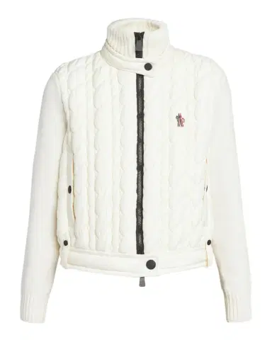 Moncler Grenoble Wool Quilted Zip-Up Cardigan | Thumbnail 1 Moncler Grenoble Wool Quilted Zip-Up Cardigan | Thumbnail 1