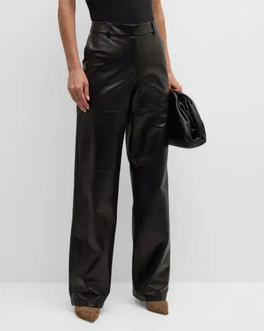 Lafayette 148 New York Sullivan Straight-Leg Nappa Leather Pants | Thumbnail 4 Lafayette 148 New York Sullivan Straight-Leg Nappa Leather Pants | Thumbnail 4