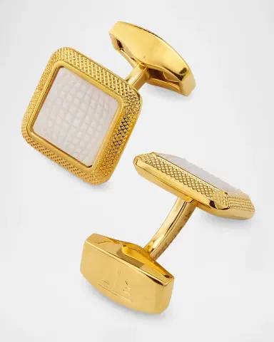 Tateossian Men's Square Mother-Of-Pearl Cufflinks | Thumbnail 4