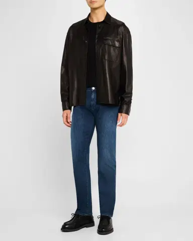 Emporio Armani Men's Washed Denim Five-Pocket Pants | Thumbnail 2