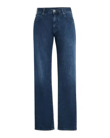 Emporio Armani Men's Washed Denim Five-Pocket Pants | Thumbnail 1
