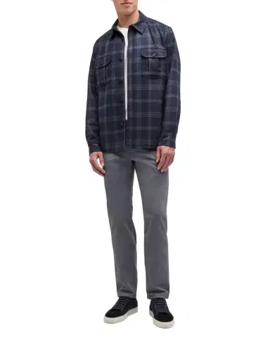 Brioni Men's Plaid Double-Face Overshirt | Thumbnail 1