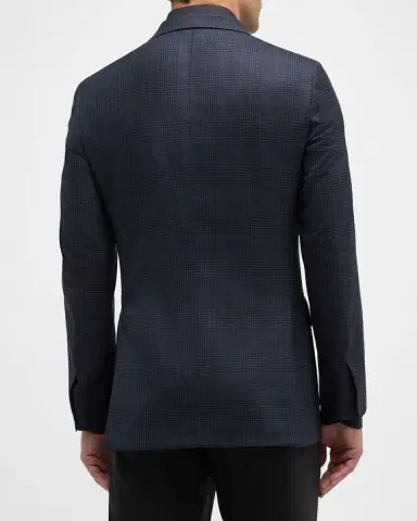 Brioni Men's Large Plaid Wool Sport Coat | Thumbnail 3