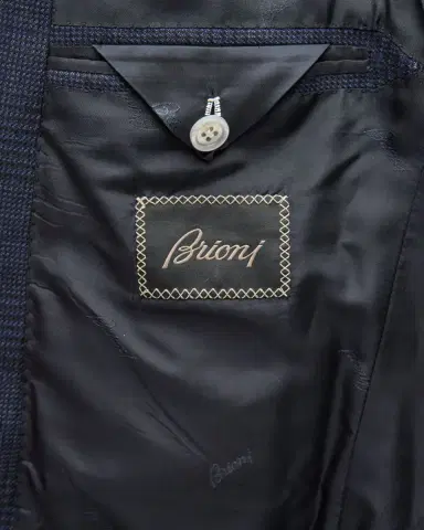 Brioni Men's Large Plaid Wool Sport Coat | Thumbnail 6