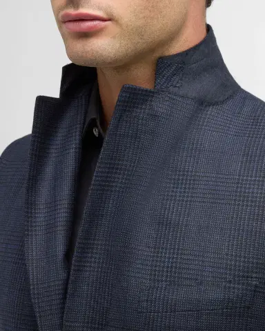 Brioni Men's Large Plaid Wool Sport Coat | Thumbnail 7