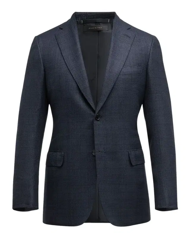 Men 's Large Plaid Wool Sport Coat