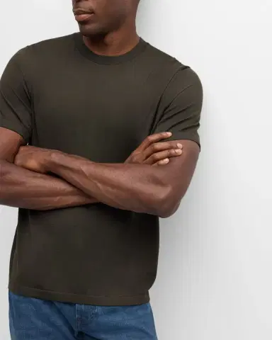 Stefano Ricci Men's Cashmere Crewneck T-Shirt | Thumbnail 5 Stefano Ricci Men's Cashmere Crewneck T-Shirt | Thumbnail 5