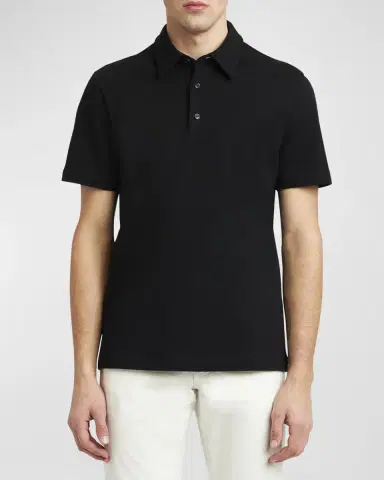 Brioni Men's Cotton Jersey Polo Shirt | Thumbnail 3