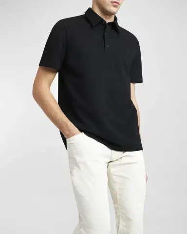 Brioni Men's Cotton Jersey Polo Shirt | Thumbnail 6