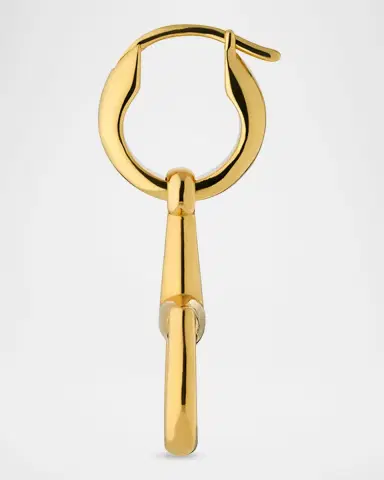 Gucci 18K Yellow Gold Horsebit Drop Earrings | Thumbnail 3