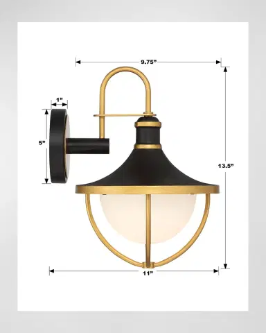Crystorama Atlas 1-Light Outdoor Sconce | Thumbnail 4
