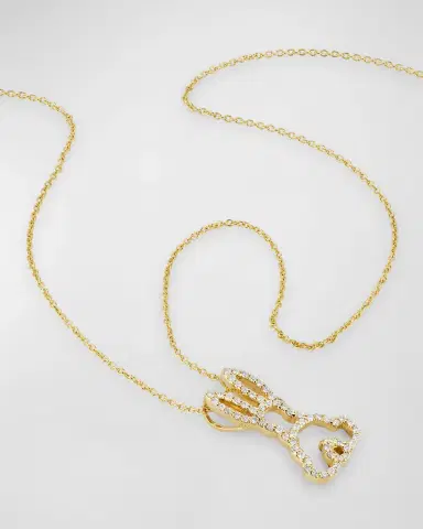 Roberto Coin 18K Yellow Gold Tiny Treasures Diamond Bunny Pendant Necklace | Thumbnail 3 Roberto Coin 18K Yellow Gold Tiny Treasures Diamond Bunny Pendant Necklace | Thumbnail 3