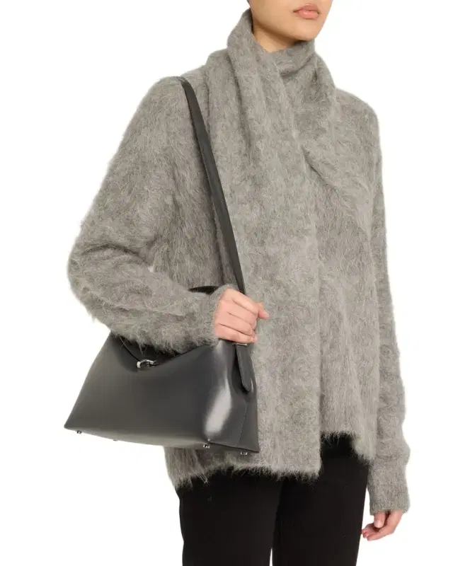 T-Lock Smooth Leather Top-Handle Bag