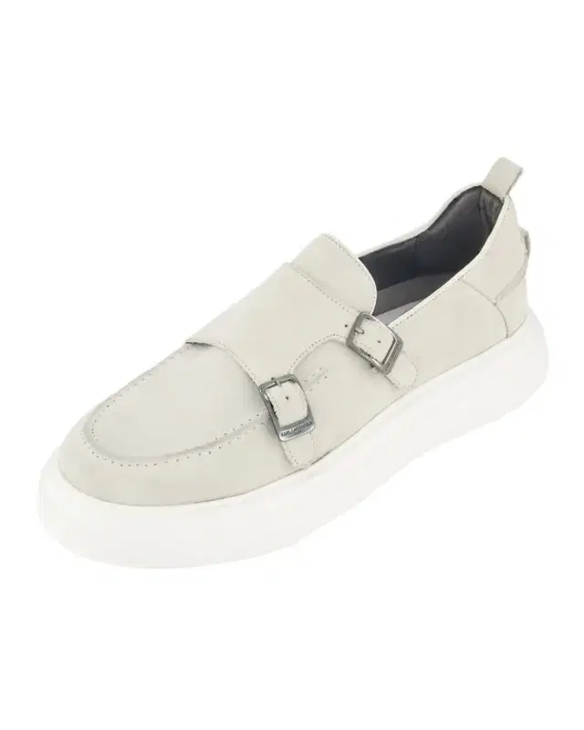 Men's Sneaker-Sole Suede Double-Monk Loafers