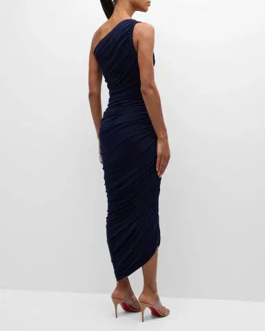 Norma Kamali Diana Shirred One-Shoulder Gown | Thumbnail 6 Norma Kamali Diana Shirred One-Shoulder Gown | Thumbnail 6
