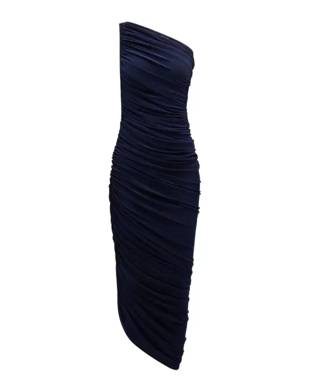 Diana Shirred One-Shoulder Gown