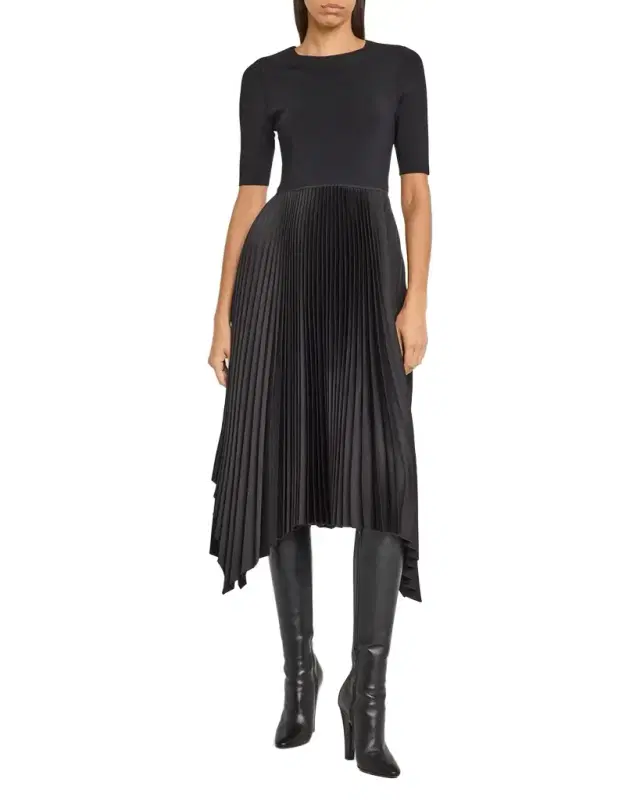 Darno Pleated Handkerchief Midi Dress