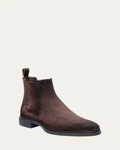 Santoni Men's Easy Suede Chelsea Boots | Thumbnail 2 Santoni Men's Easy Suede Chelsea Boots | Thumbnail 2