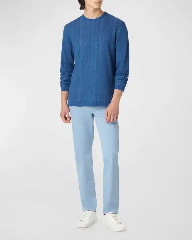 Bugatchi Men 's Cotton-Silk Crewneck Sweater | Thumbnail 2