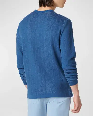 Bugatchi Men 's Cotton-Silk Crewneck Sweater | Thumbnail 3