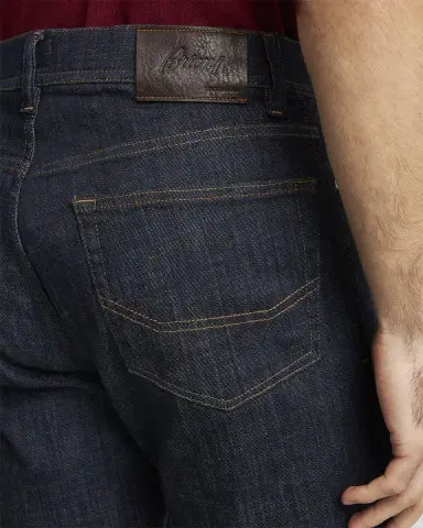 Brioni Men's Dark Wash Straight-Leg Jeans | Thumbnail 5