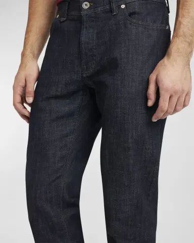Brioni Men's Dark Wash Straight-Leg Jeans | Thumbnail 7