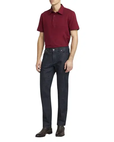 Brioni Men's Dark Wash Straight-Leg Jeans | Thumbnail 1