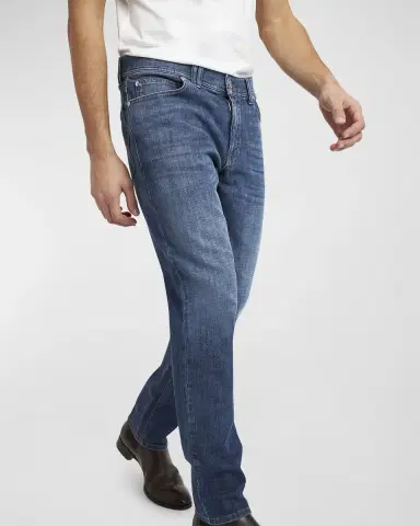 Brioni Men's Light Wash Straight-Leg Jeans | Thumbnail 6 Brioni Men's Light Wash Straight-Leg Jeans | Thumbnail 6