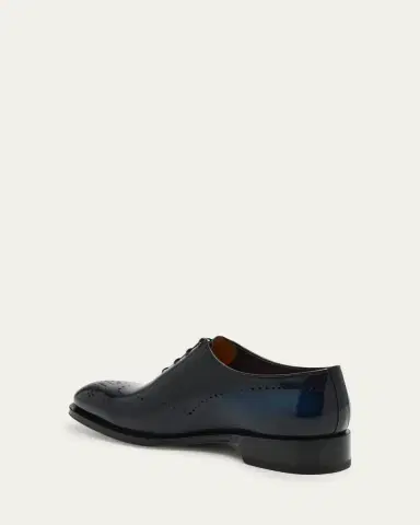 Santoni Men's Kaj Bicolor Brogue Leather Oxfords | Thumbnail 4
