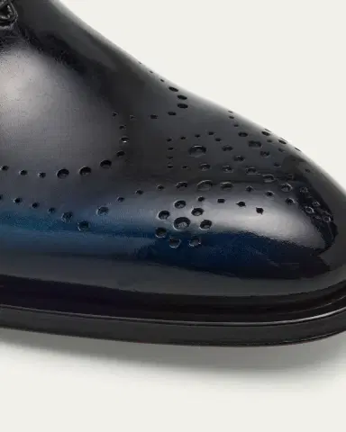 Santoni Men's Kaj Bicolor Brogue Leather Oxfords | Thumbnail 5