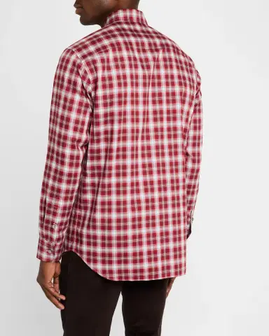 Brioni Men's Cotton Check Casual Button-Down Shirt | Thumbnail 3 Brioni Men's Cotton Check Casual Button-Down Shirt | Thumbnail 3