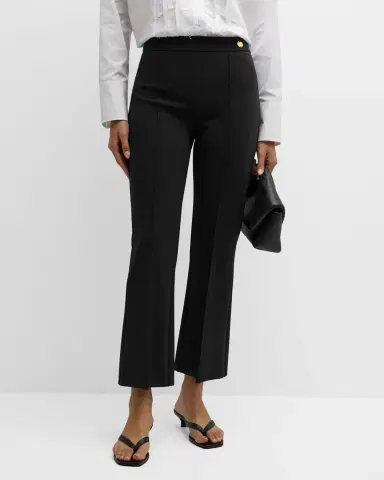 CALLAS MILANO Lola Cropped Pintuck Flare-Leg Pants | Thumbnail 3 CALLAS MILANO Lola Cropped Pintuck Flare-Leg Pants | Thumbnail 3