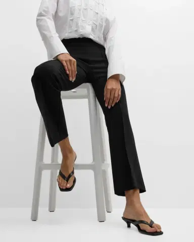 CALLAS MILANO Lola Cropped Pintuck Flare-Leg Pants | Thumbnail 6 CALLAS MILANO Lola Cropped Pintuck Flare-Leg Pants | Thumbnail 6