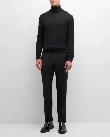 Emporio Armani Men 's Wool Tuxedo Trousers | Thumbnail 3 Emporio Armani Men 's Wool Tuxedo Trousers | Thumbnail 3