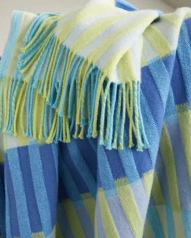 Designers Guild Murazzi Porcelain Throw Blanket | Thumbnail 2 Designers Guild Murazzi Porcelain Throw Blanket | Thumbnail 2