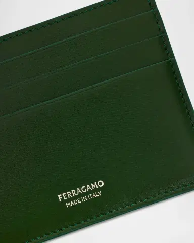 Ferragamo Men's Florence Leather Card Case | Thumbnail 4 Ferragamo Men's Florence Leather Card Case | Thumbnail 4