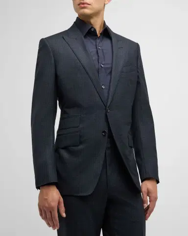 Tom Ford Men's O 'Connor Grand Overcheck Twill Suit | Thumbnail 4