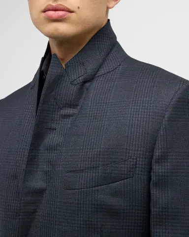 Tom Ford Men's O 'Connor Grand Overcheck Twill Suit | Thumbnail 9
