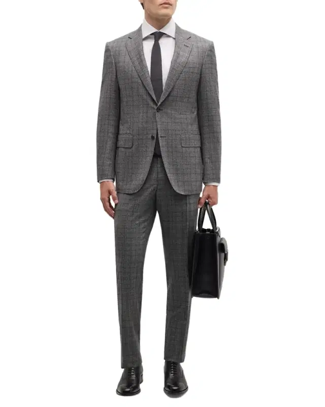 Men 's Prince of Wales Wool Suit