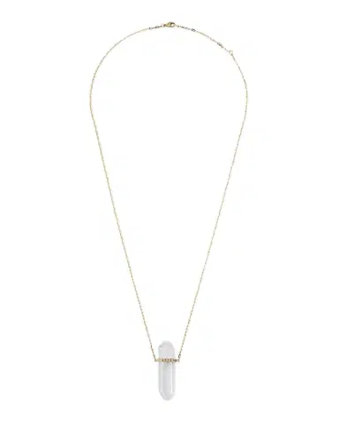 JIA JIA 14K Large Crystal Quartz and Diamond Bar Necklace | Thumbnail 1 JIA JIA 14K Large Crystal Quartz and Diamond Bar Necklace | Thumbnail 1