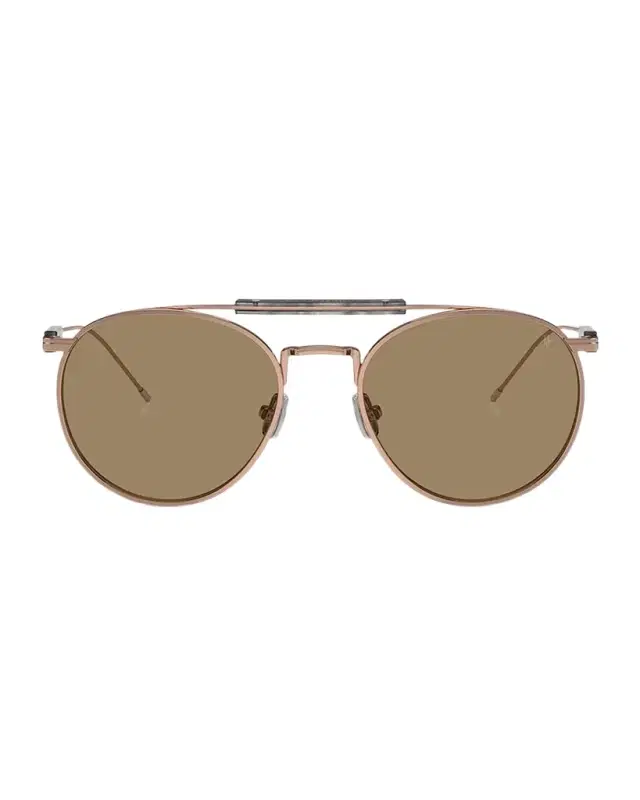 Men's Titanium Round Sunglasses