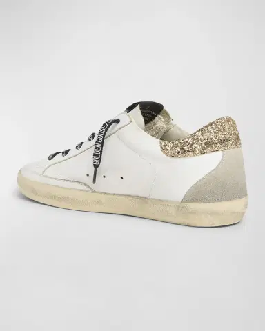 Golden Goose Super-Star Glitter Leather Low-Top Sneakers | Thumbnail 4