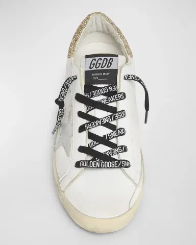 Golden Goose Super-Star Glitter Leather Low-Top Sneakers | Thumbnail 5