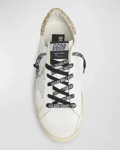 Golden Goose Super-Star Glitter Leather Low-Top Sneakers | Thumbnail 6