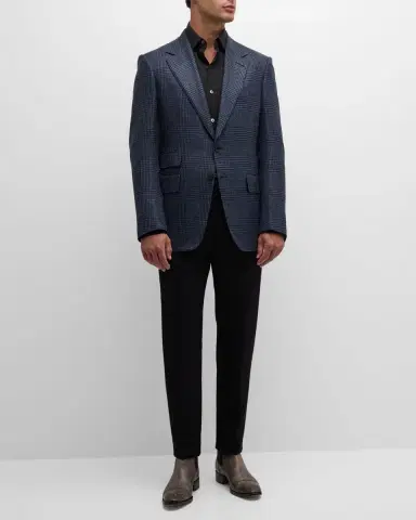 TOM FORD Men's Shelton Prince of Wales Sport Coat | Thumbnail 2