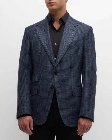 TOM FORD Men's Shelton Prince of Wales Sport Coat | Thumbnail 4