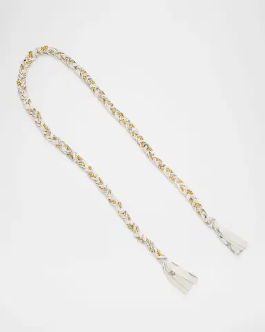 Golden Goose Woven Chain & Fabric Bag Charm Strap | Thumbnail 3