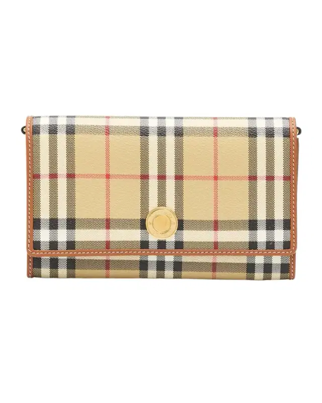 Hannah Flap Check Canvas Wallet