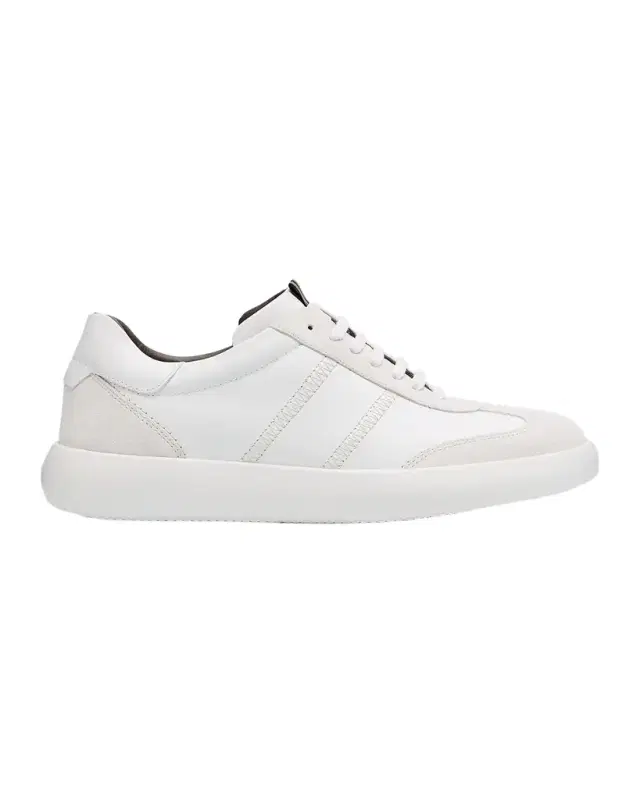 New Cassette Mixed Leather Sneakers